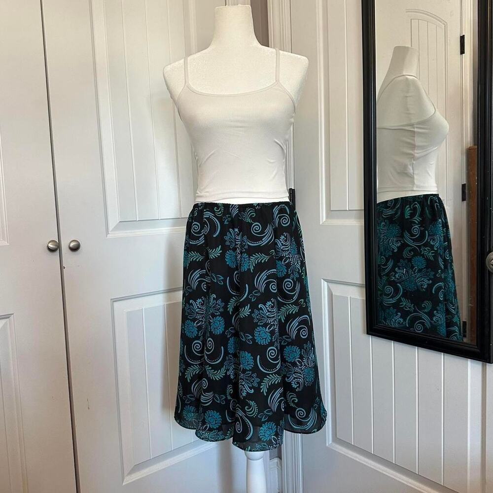 90s black midi skirt